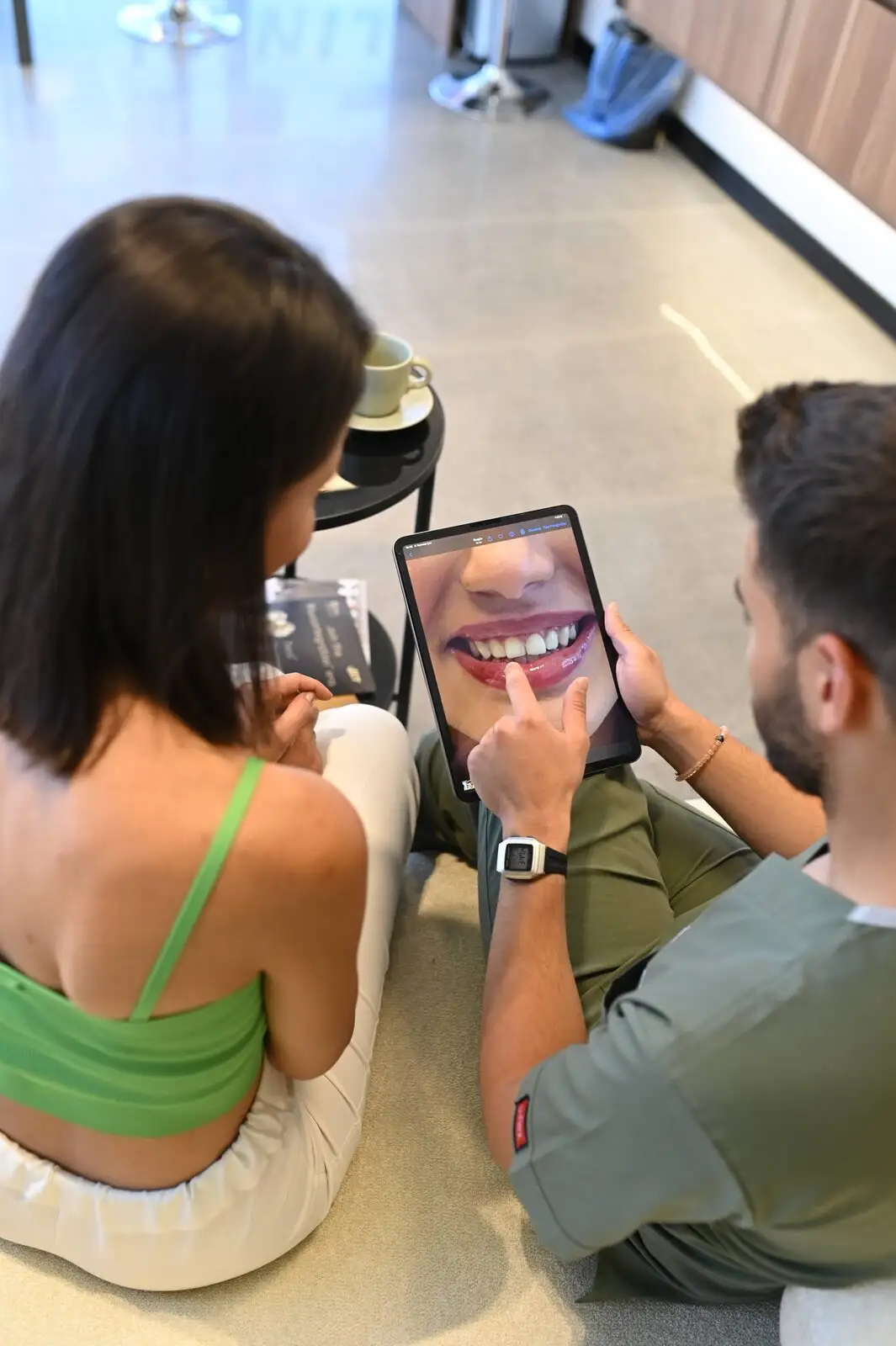 Dentist explaining treatment planning to a patient